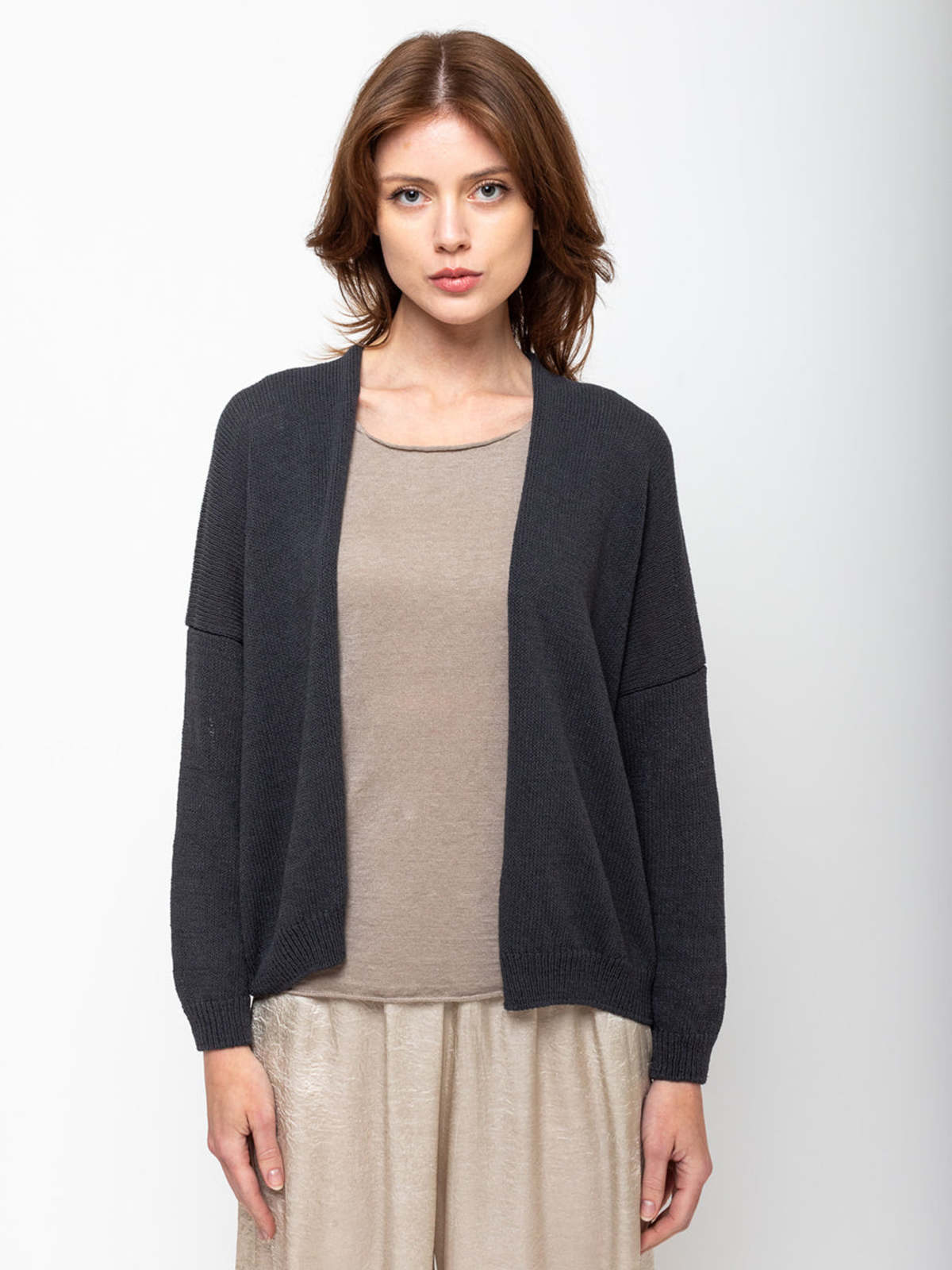 Evam Eva Coil Yarn Cardigan - Stone Gray | Garmentory