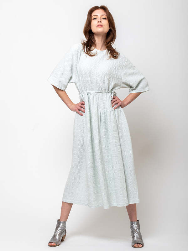 Henrik Vibskov Mismatch Textured Jersey Dress - Illusion Blue | Garmentory Henrik Vibskov Mismatch Textured Jersey Dress - Illusion Blue | Garmentory