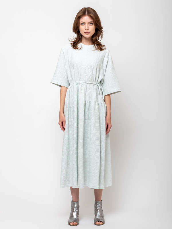 Henrik Vibskov Mismatch Textured Jersey Dress - Illusion Blue | Garmentory