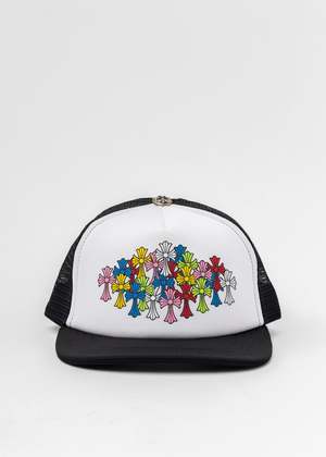 chrome hearts Cross Cap - Black/White | Garmentory