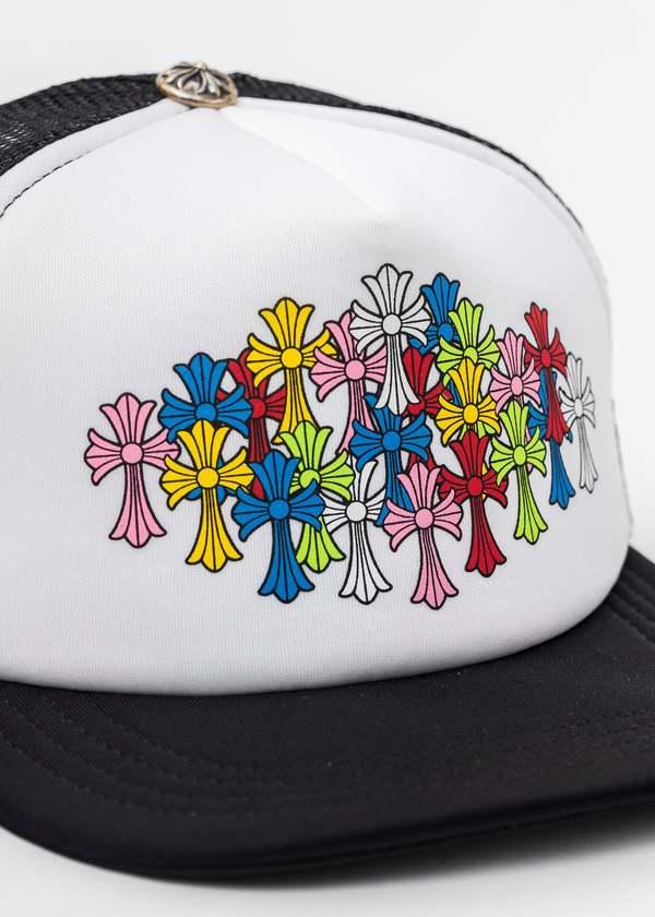 chrome hearts Cross Cap - Black/White | Garmentory
