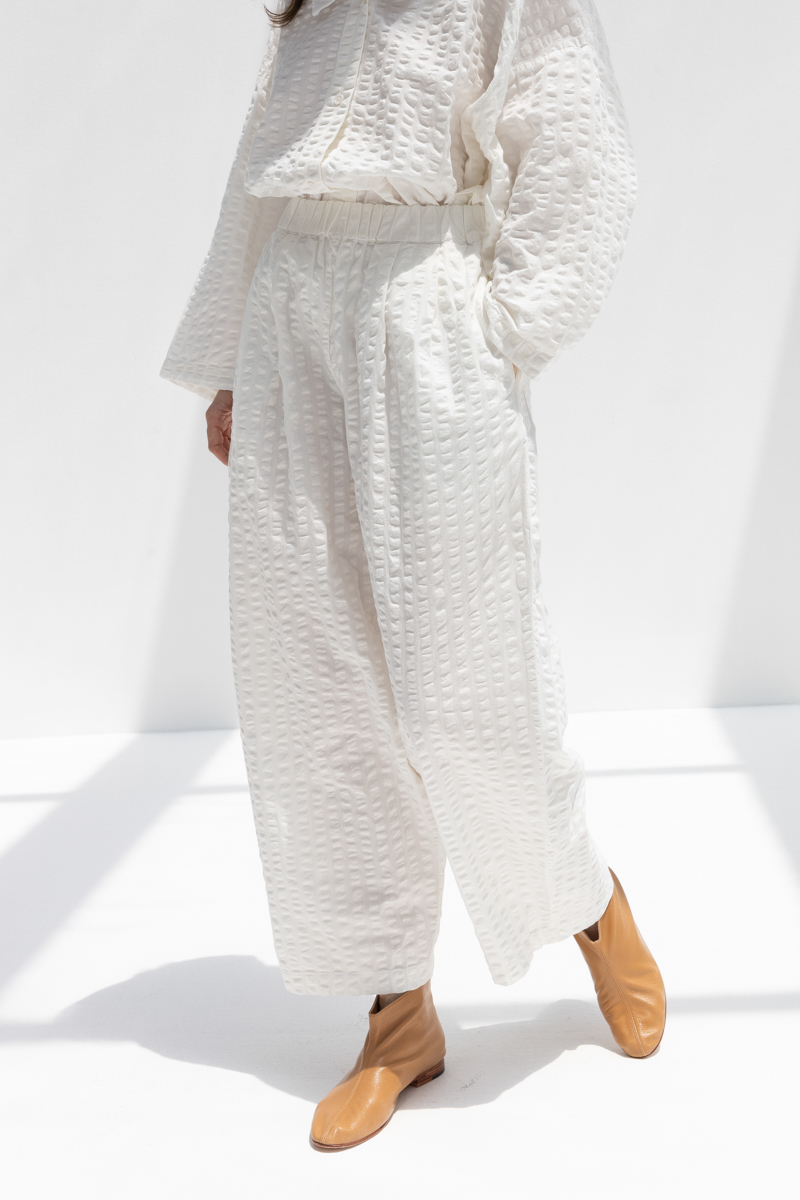 Black Crane Wide Pants - White | Garmentory