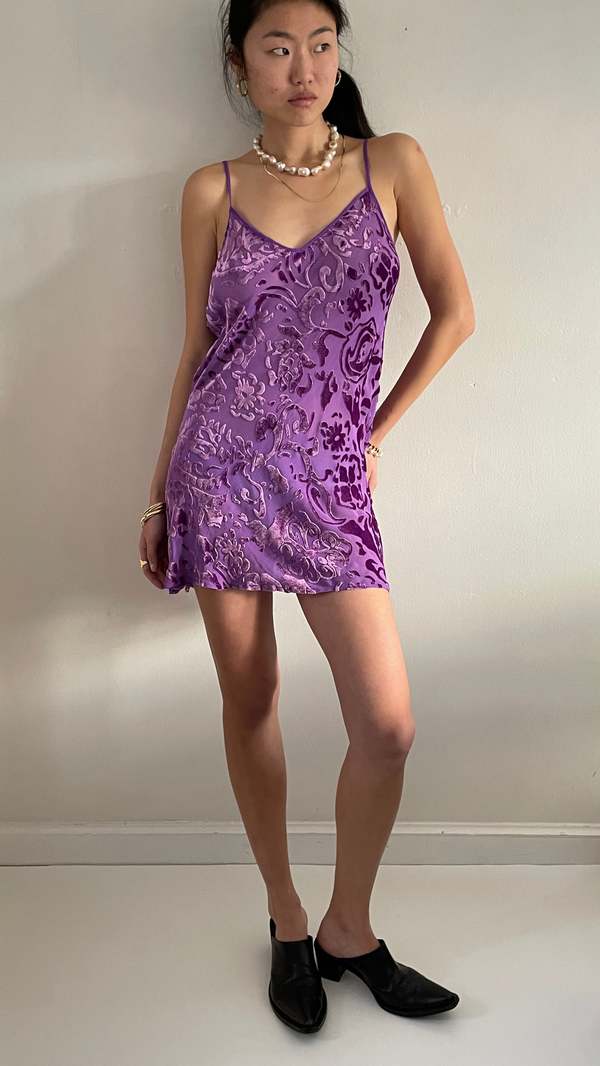 90s outfit dress up Vintage 1990s Lace Mini Slip Dress - M/L main image 0