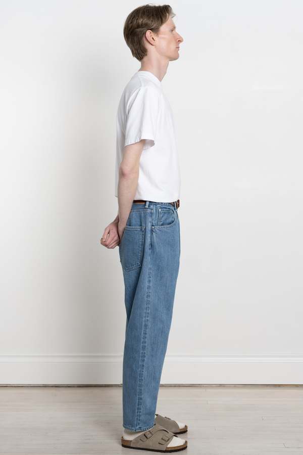 HATSKI Loose Tapered Selvedge Denim - Used / Ice Blue | Garmentory