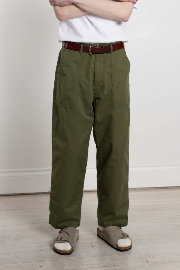 HATSKI Loose Tapered Utility Trouser - Olive