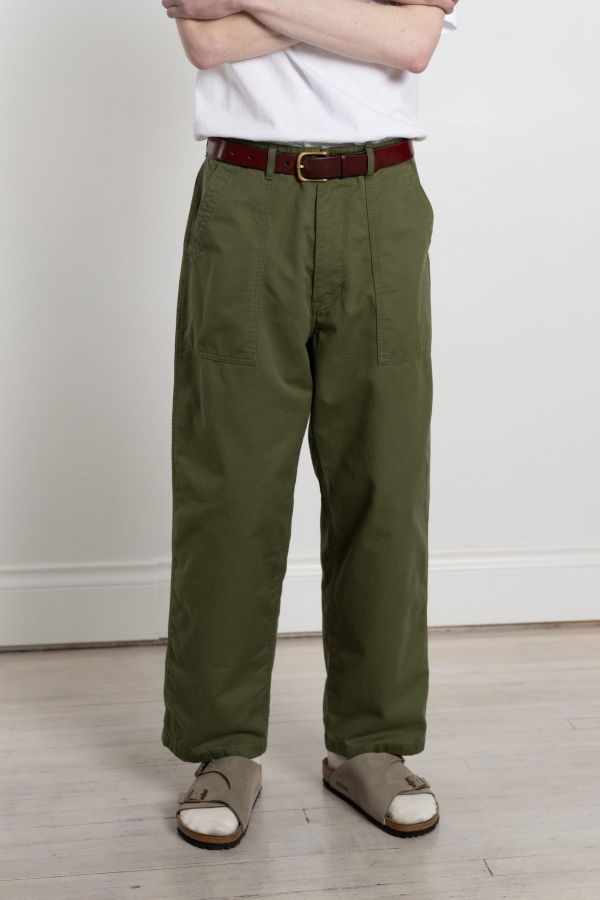 HATSKI Loose Tapered Utility Trouser - Olive