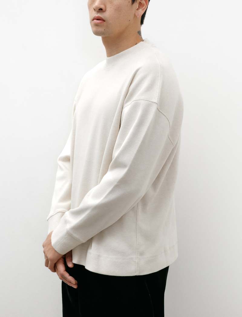 Margaret Howell Dry Cotton Rib Oversized Thermal - Off White 
