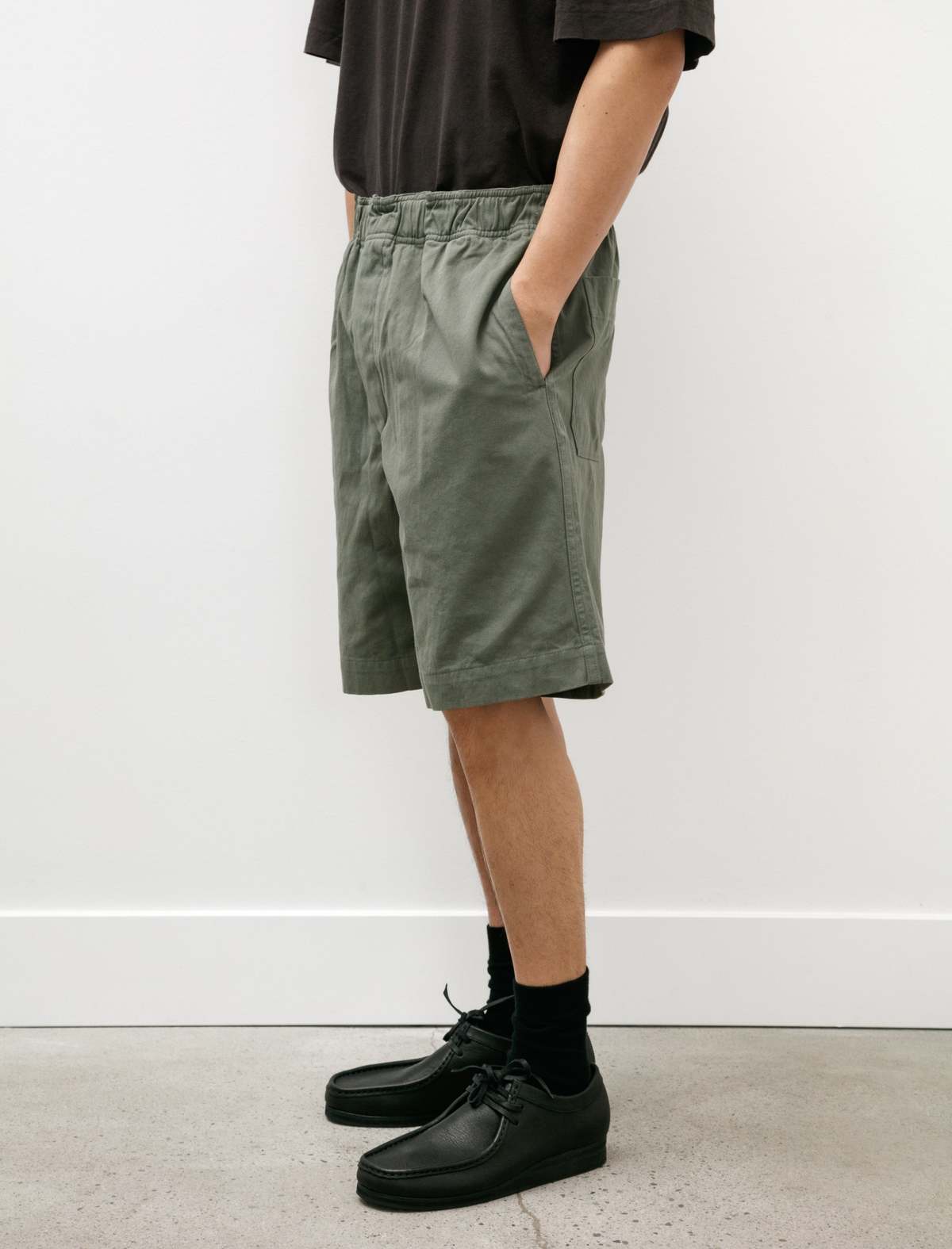Margaret Howell｜SHORTS (MHL SCOUT SHORT - OFF WHITE (WH Off white cotton linen Scout Shorts | MHL. by Margaret Howell