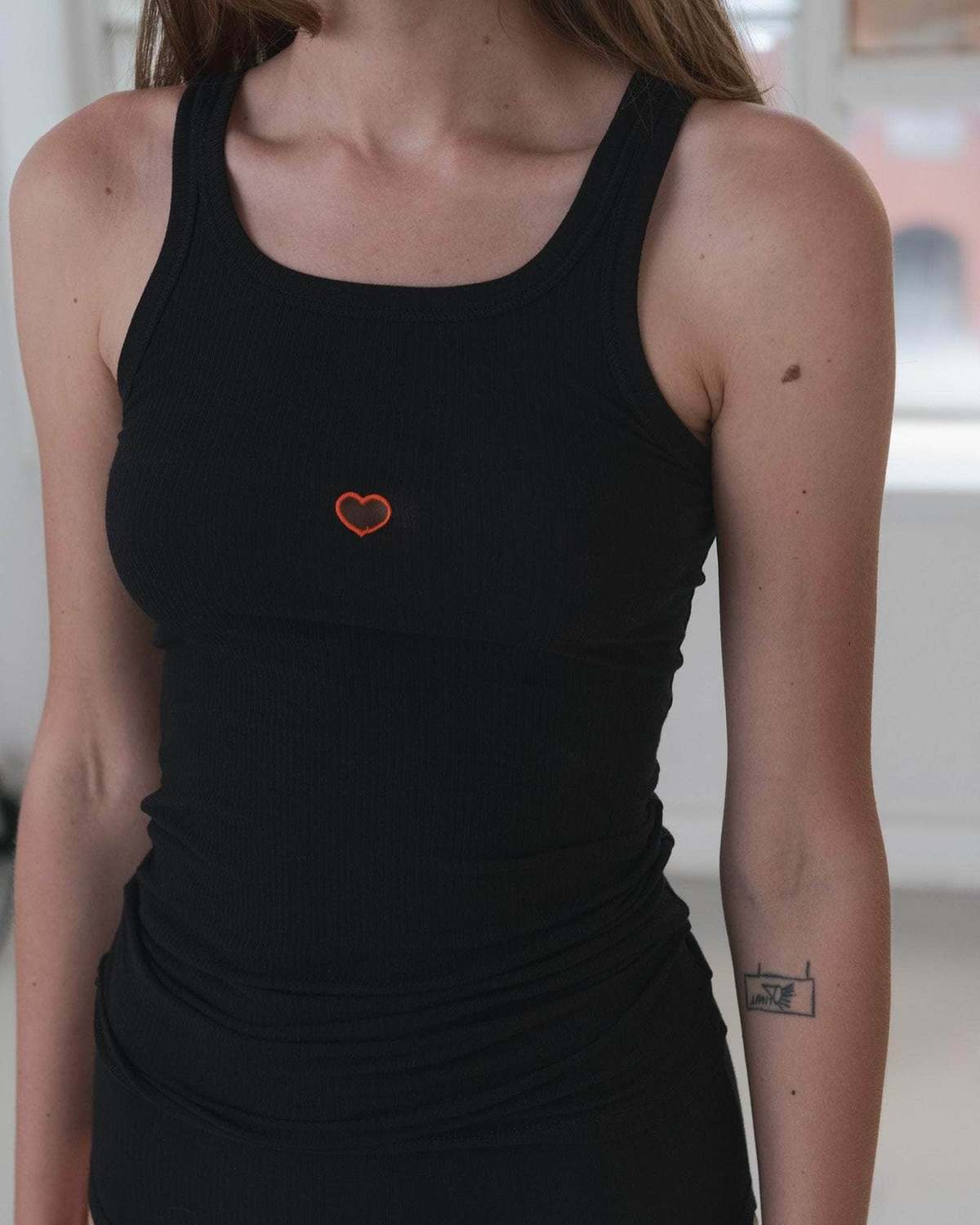 Baserange Heart Tank - Black | Garmentory