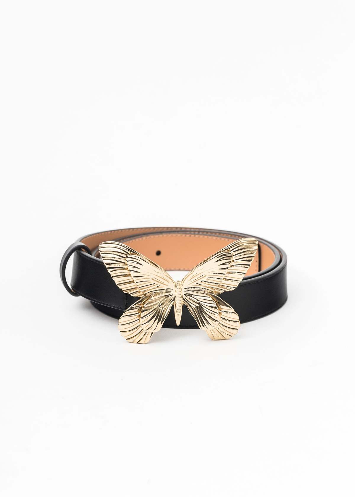 Western Leather AB Crystal Rhinestone Gold Tone Butterfly Brass Belt with Buckle Brown Crystal Belts - Etsy main image 2