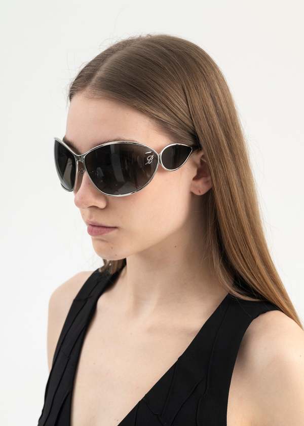 Blumarine SILVER SUNGLASSES Silver on Garmentory
