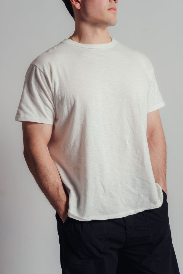 Velva Sheen Rolled SS Regular Tee - White