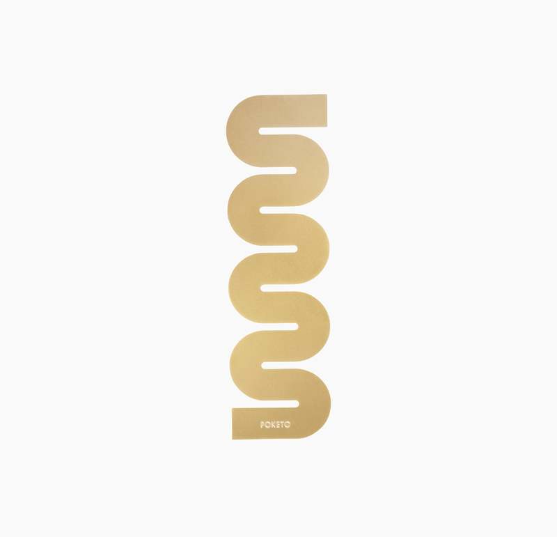 Poketo Brass Wave Bookmark - Brass Poketo Brass Wave Bookmark - Brass