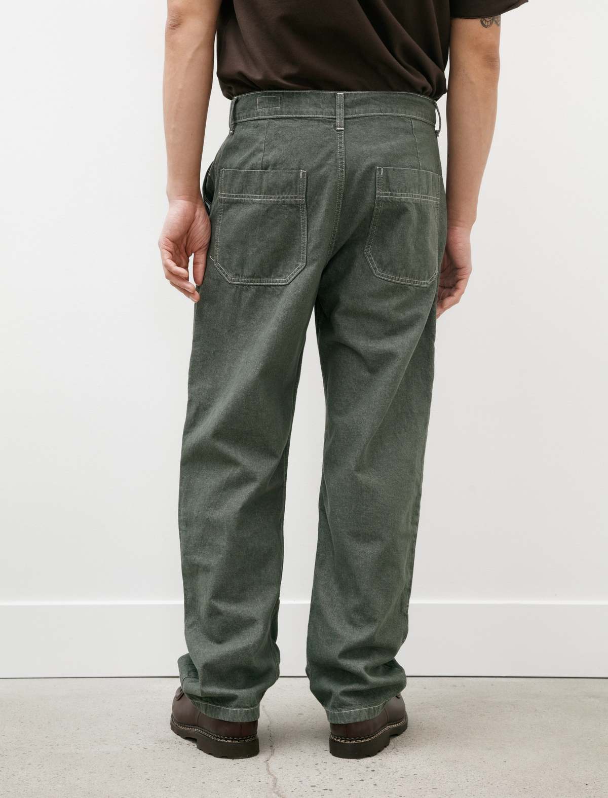 Arpenteur Stone Washed Denim 4 Pocket Pant - Green | Garmentory