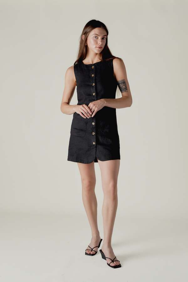 Posse Emma Button Down Mini Dress on Garmentory Posse Emma Button Down Mini Dress on Garmentory