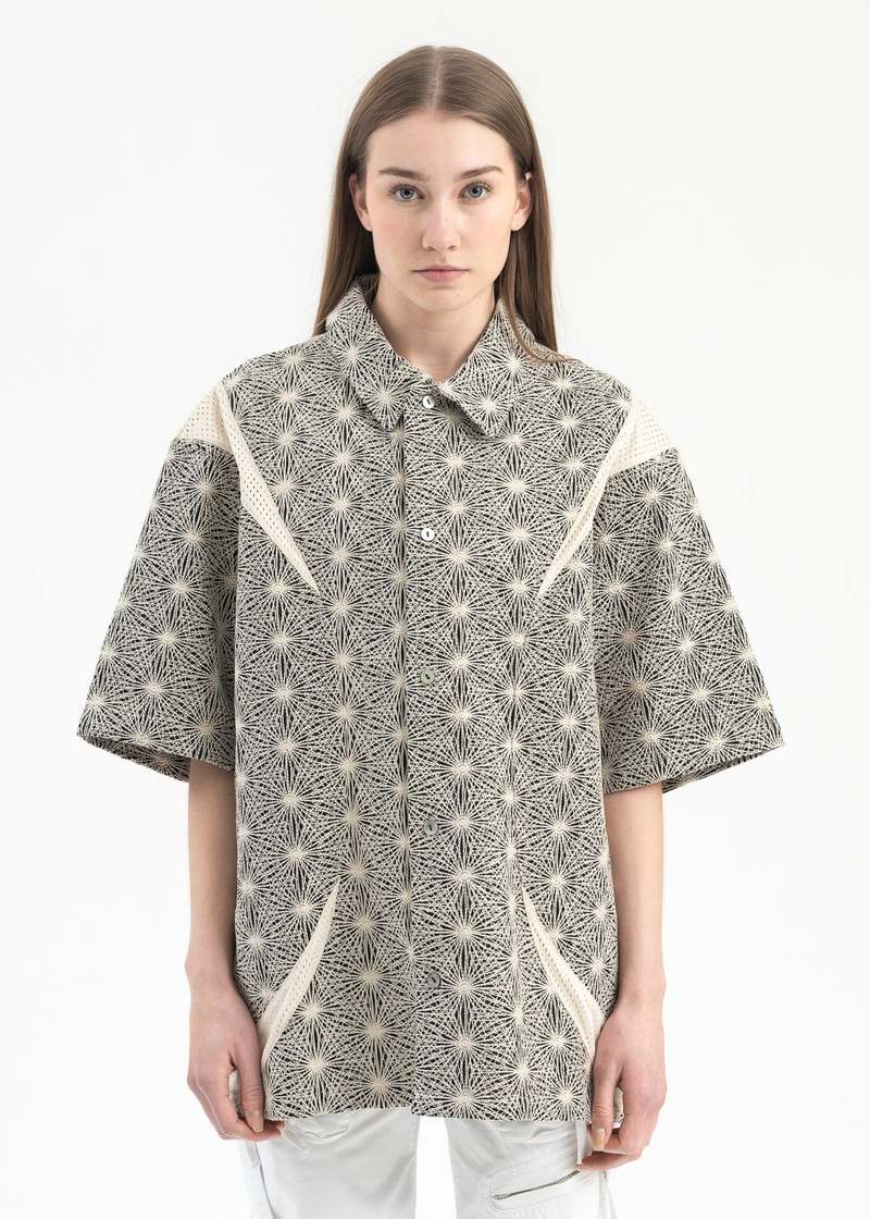 Namesake Stardust Devin Panelled Ss Embroidered Shirt 
