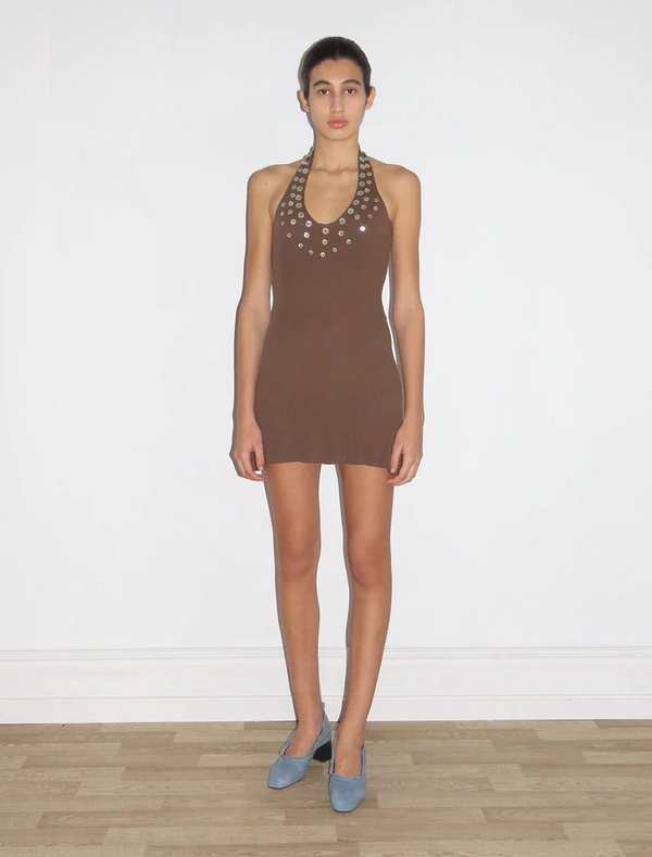 paloma wool ブラウンノースリーブミニワンピース Paloma Wool Clavelina Dress - Brown | Garmentory