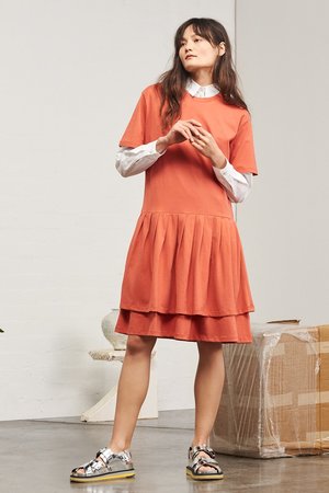 Kowtow Building Block Pleated Skirt Dress Kowtow Building Block Pleated Skirt Dress