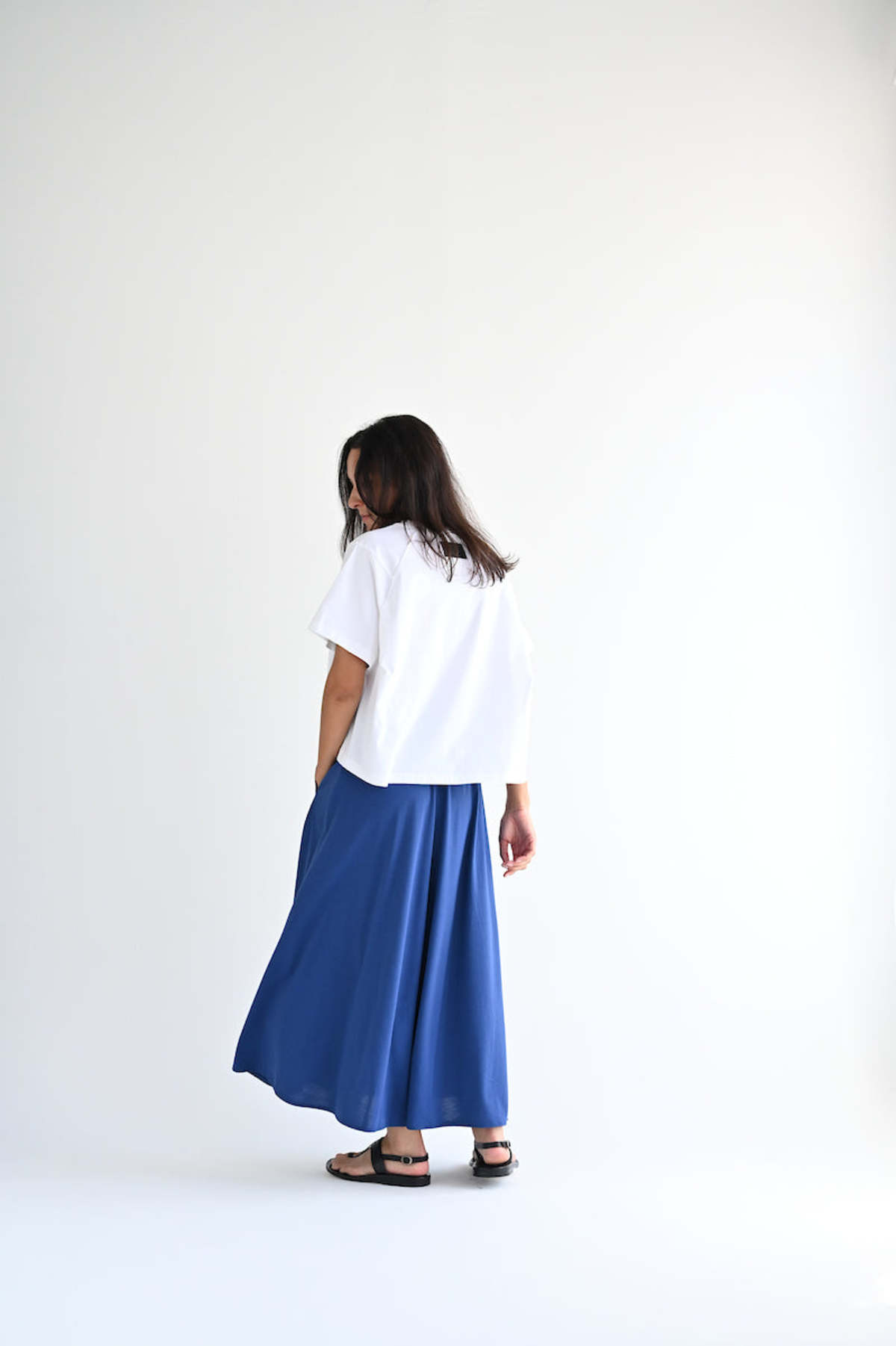 【COGTHEBIGSMOKE】 HALO SEMI-FLARE SKIRT HALO SEMI-FLARE SKIRT / WOOL MILLED JERSEY - C9 – COGTHEBIGSMOKE