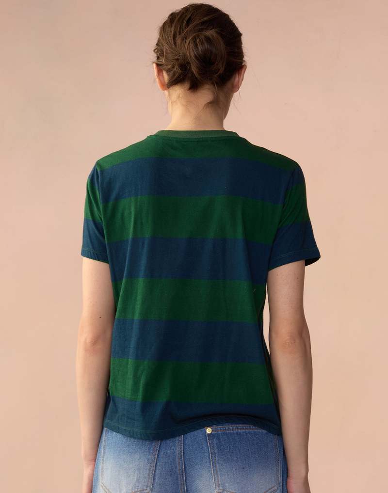 Cynthia Rowley Striped Tee - Green/Navy Cynthia Rowley Striped Tee - Green/Navy