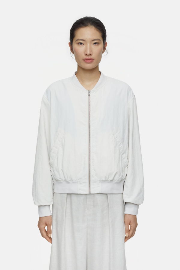 Closed Bomber Jacket - Limestone