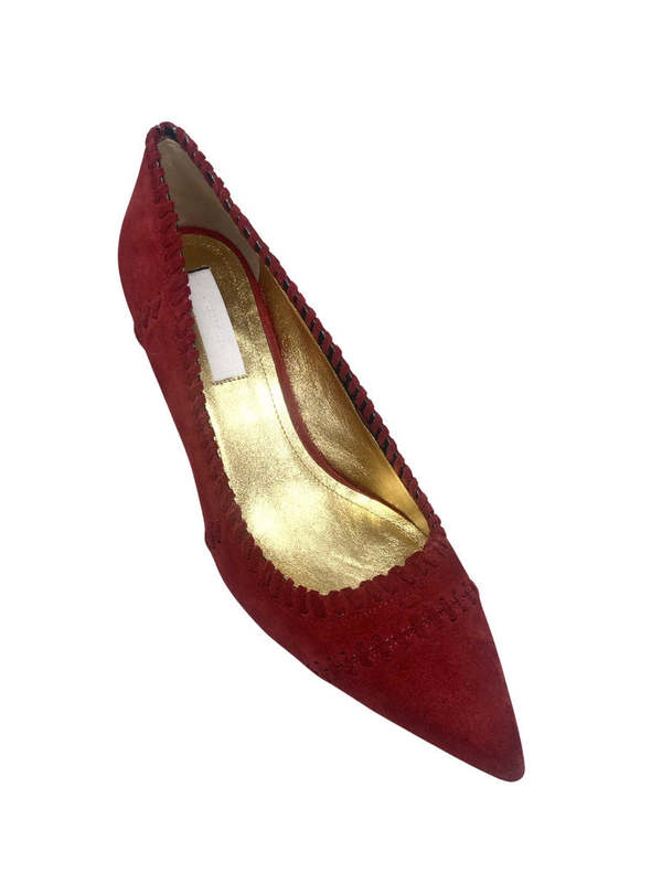 Suzanne Rae ALCOTT WHIP STITCH PUMP - red