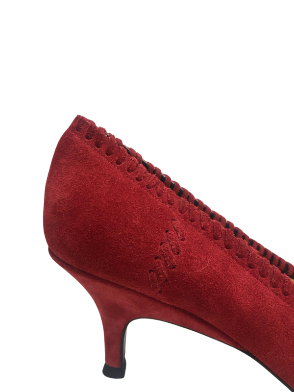 Suzanne Rae ALCOTT WHIP STITCH PUMP - red