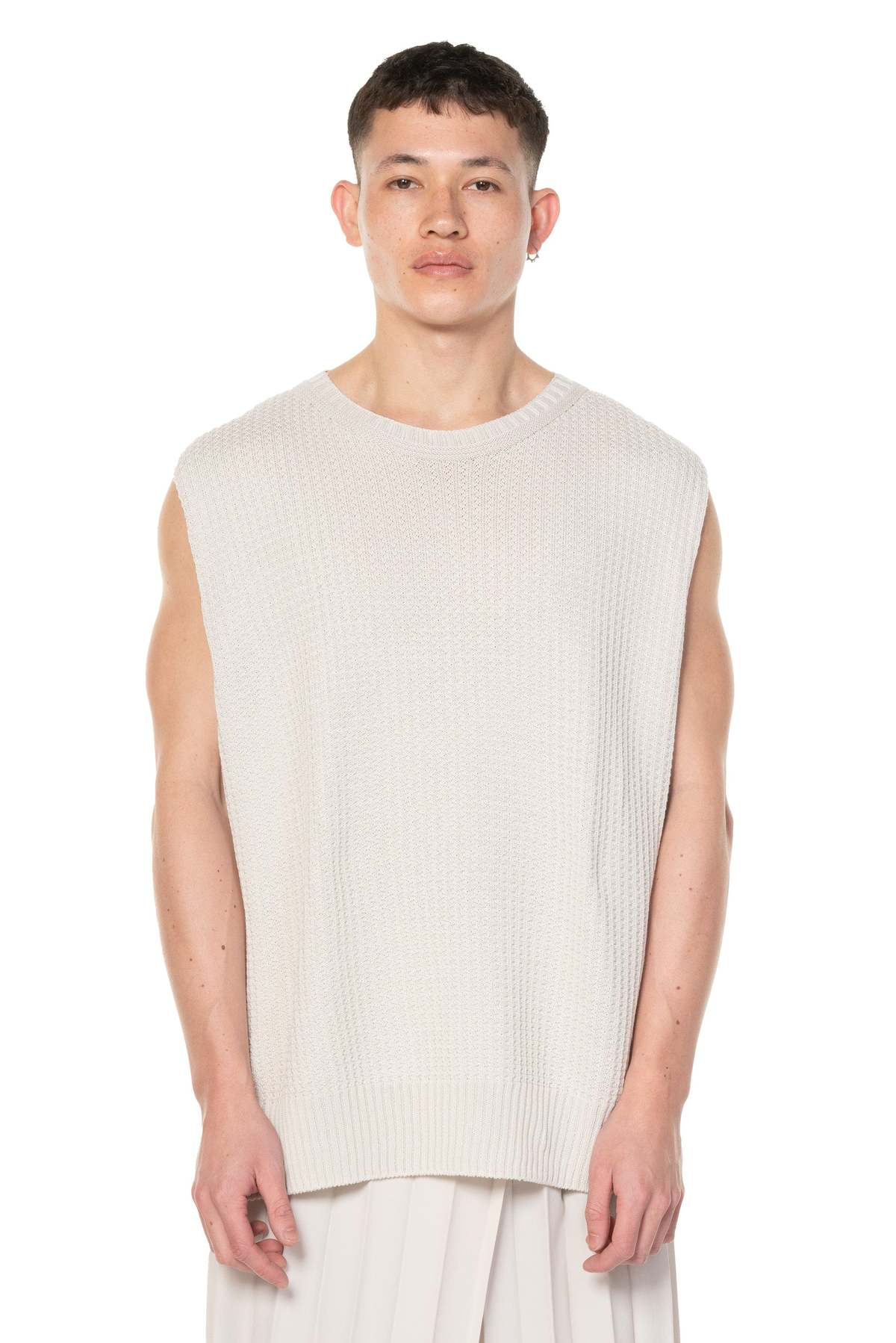 HOMME PLISSE ISSEY MIYAKE Common Knit Vest - Grey | Garmentory