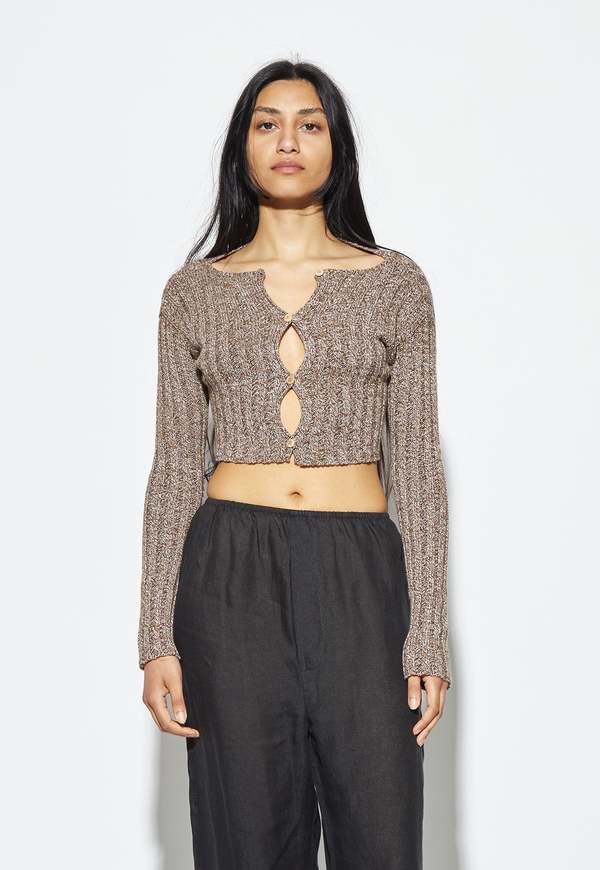 トップス BASERANGE - MACAU SWEATER GREY MELANGE Baserange Macau Sweater - Grey Melange | Garmentory