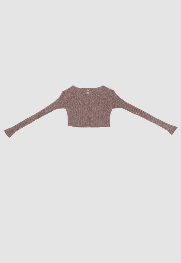 トップス BASERANGE - MACAU SWEATER GREY MELANGE Baserange ~ Macau Sleeve Pullover | MAIMOUN