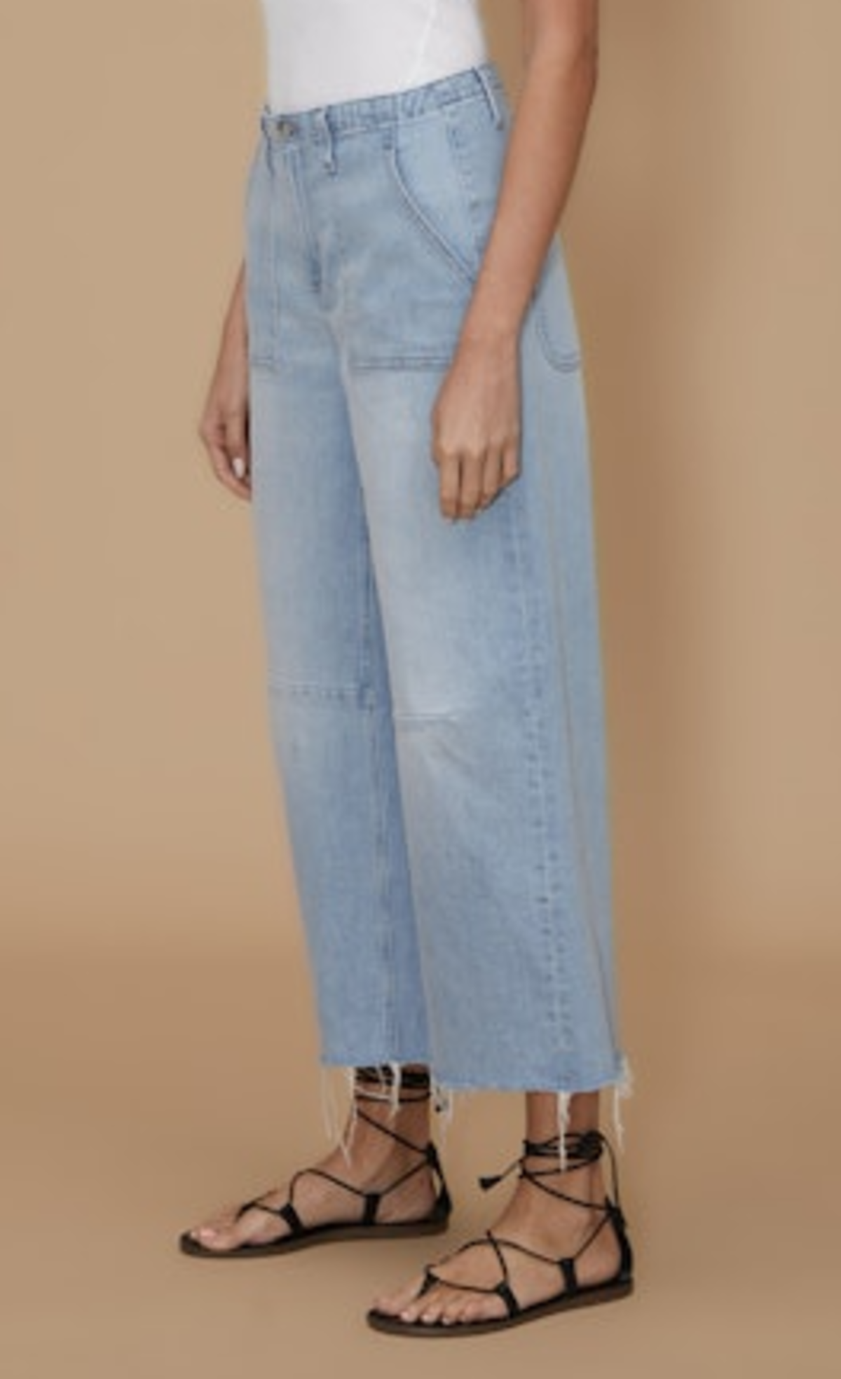 Le Jean Utility Soft Barrel Pant - Powder Blue | Garmentory
