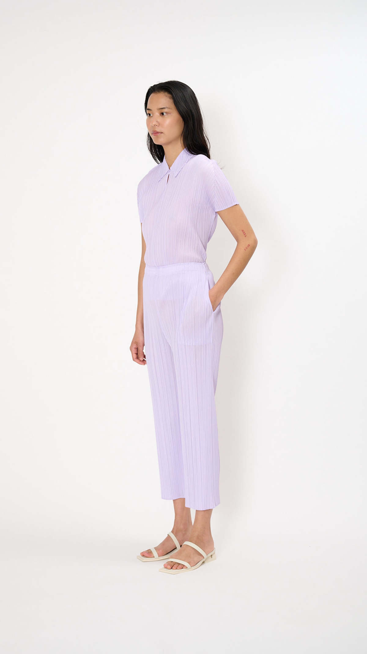 Pleats Please by Issey Miyake April Monthly Colors Pants - Purple Onion - Image 2 of 4