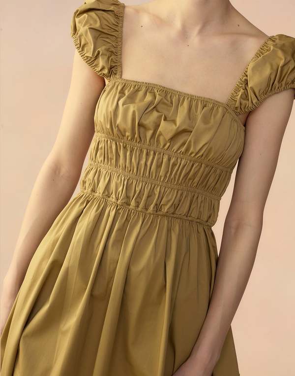 Cynthia Rowley Bodrum Back Tie Dress - Camel