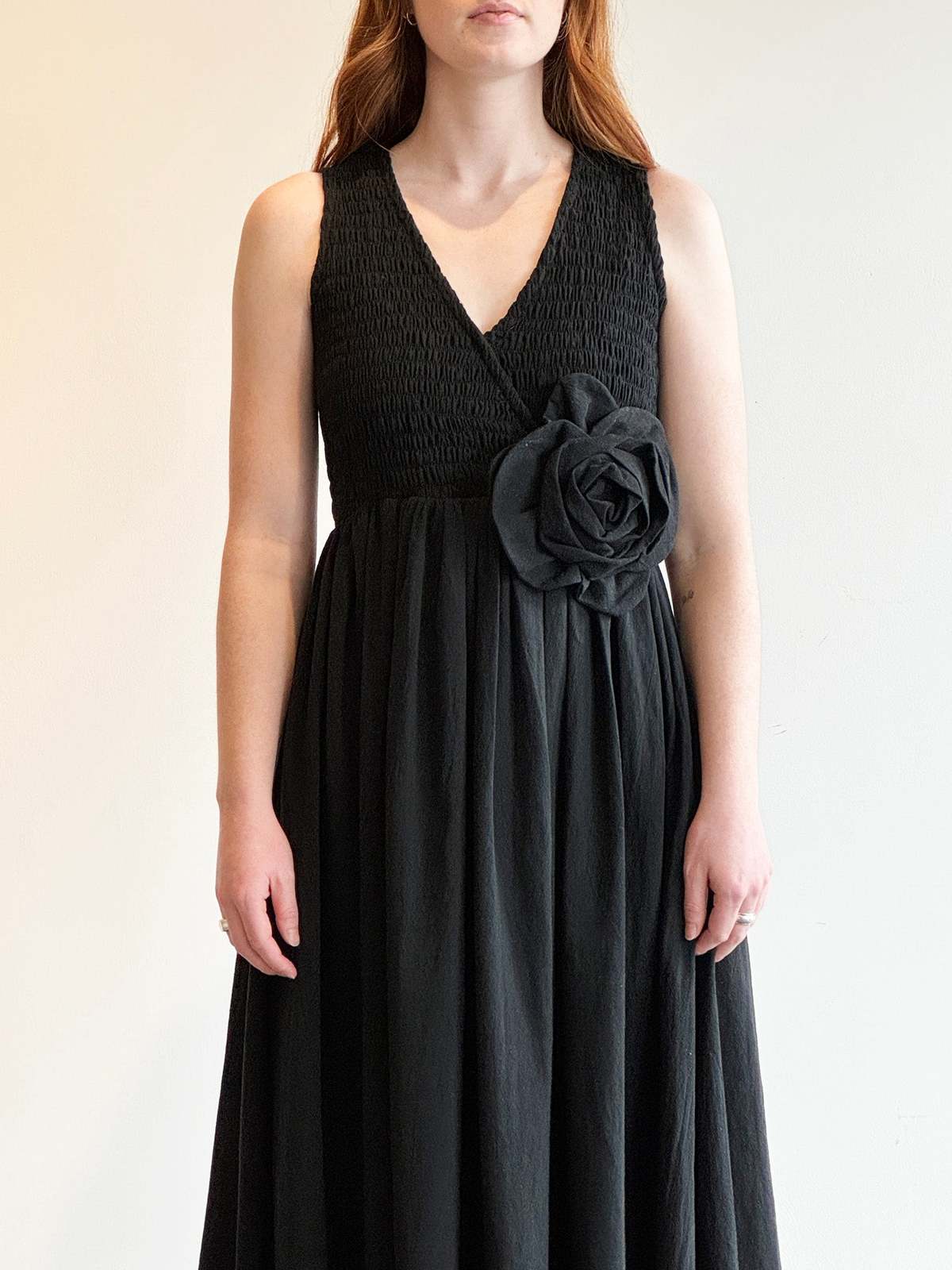 fitted lace wedding dress Black Lace Smocked Long Sleeve Off Shoulder Maternity Maxi Dress
