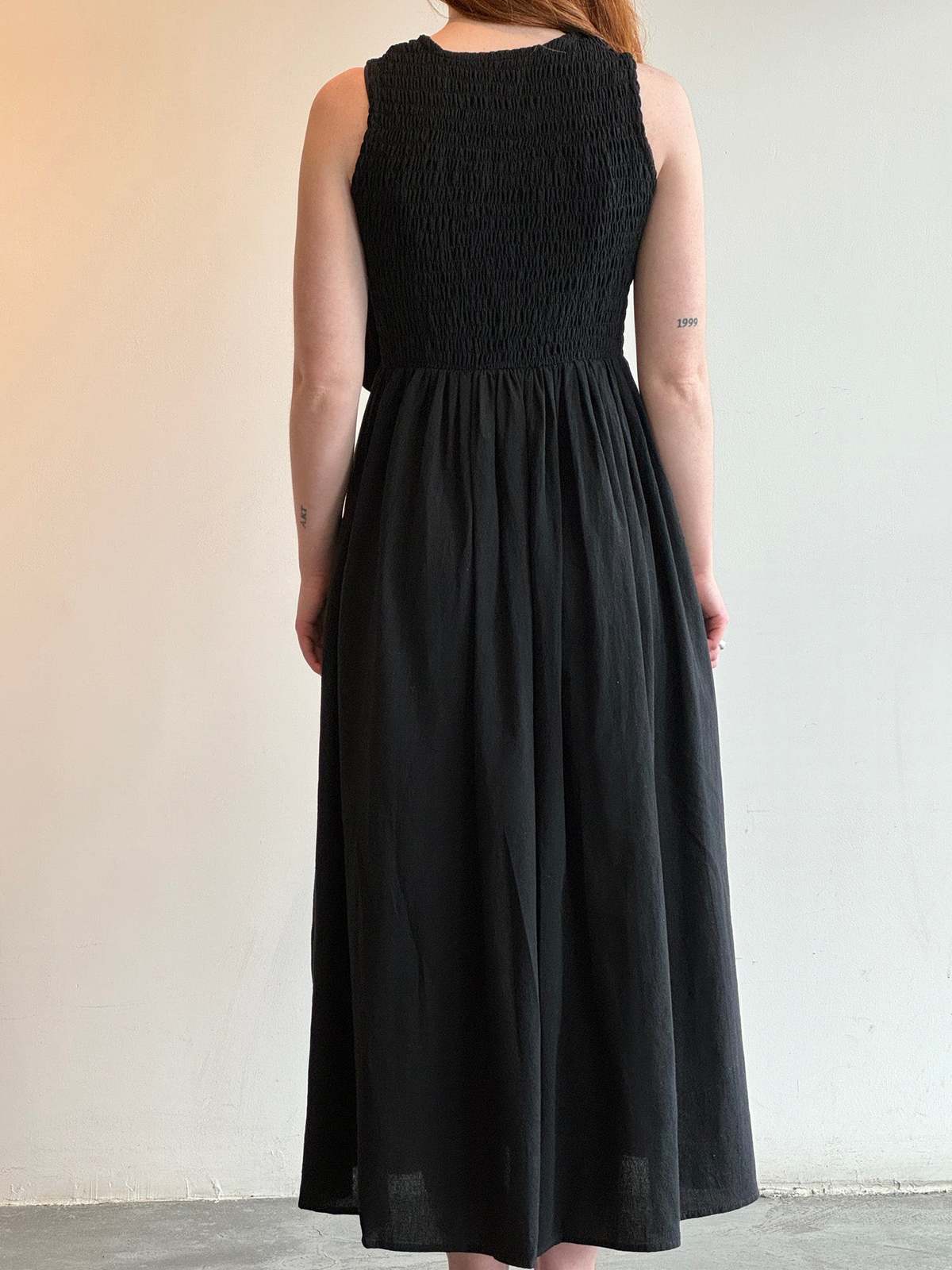short black dress open leg Witchery Black Viscose Knee length Long Sleeve Dress V Neck Sz 4 main image 1