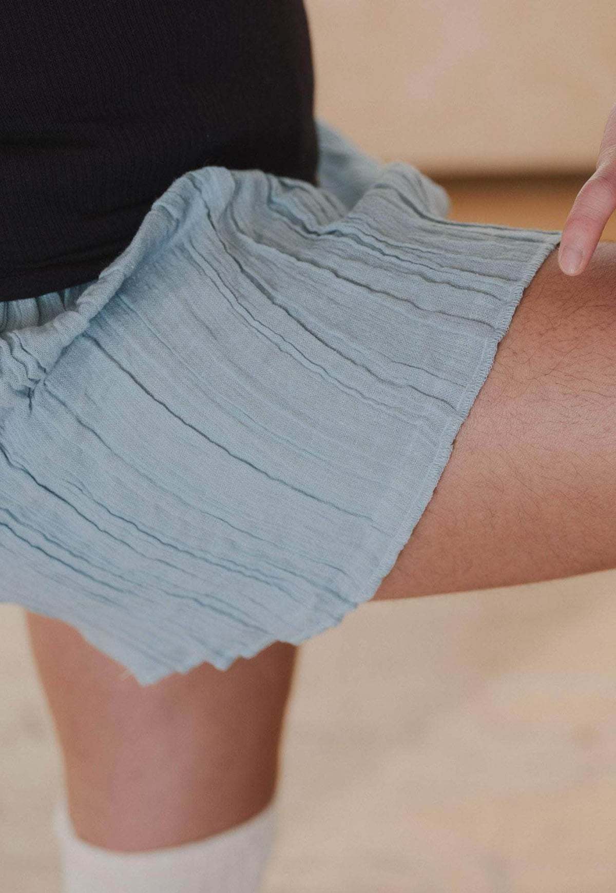 Baserange Max Top Crinkle Linen - Wuxi Blue | Garmentory