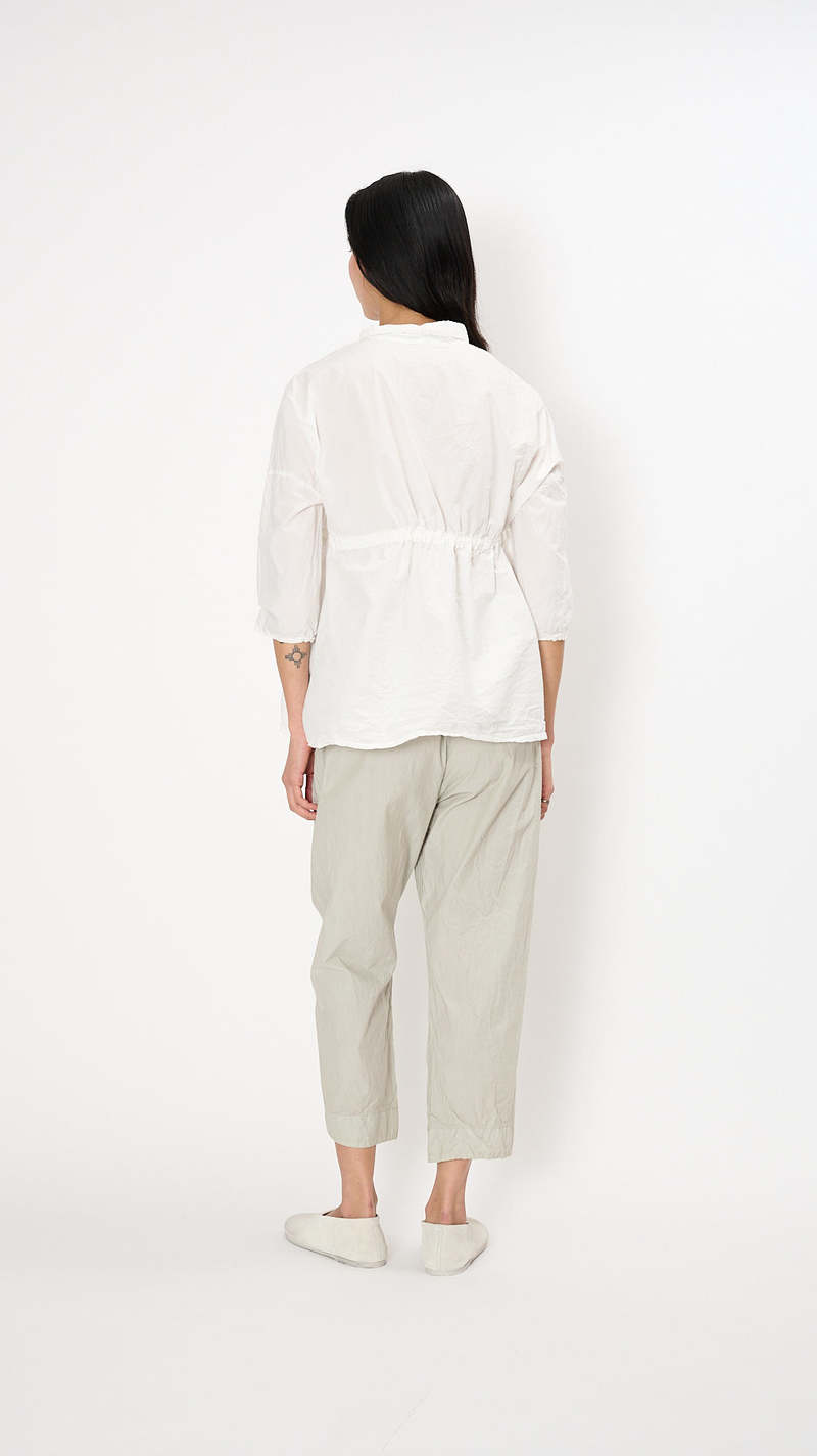 Album di Famiglia Drawstring Collar Shirt TC - Milk | Garmentory