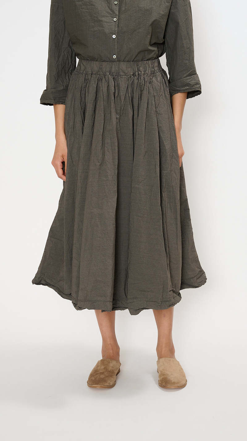 Album di Famiglia Pleated Long Skirt - Antracite