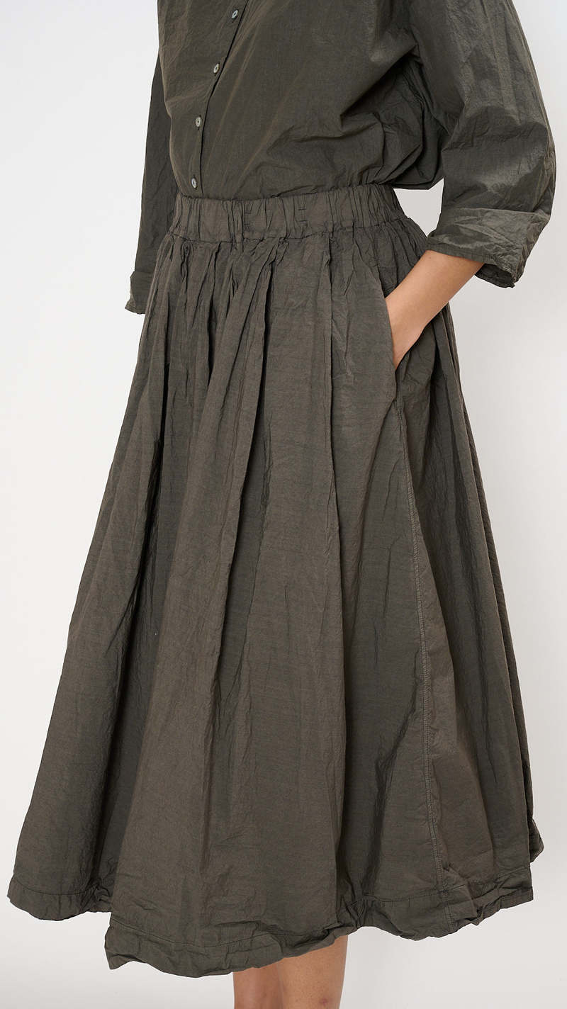 Album di Famiglia Pleated Long Skirt - Antracite