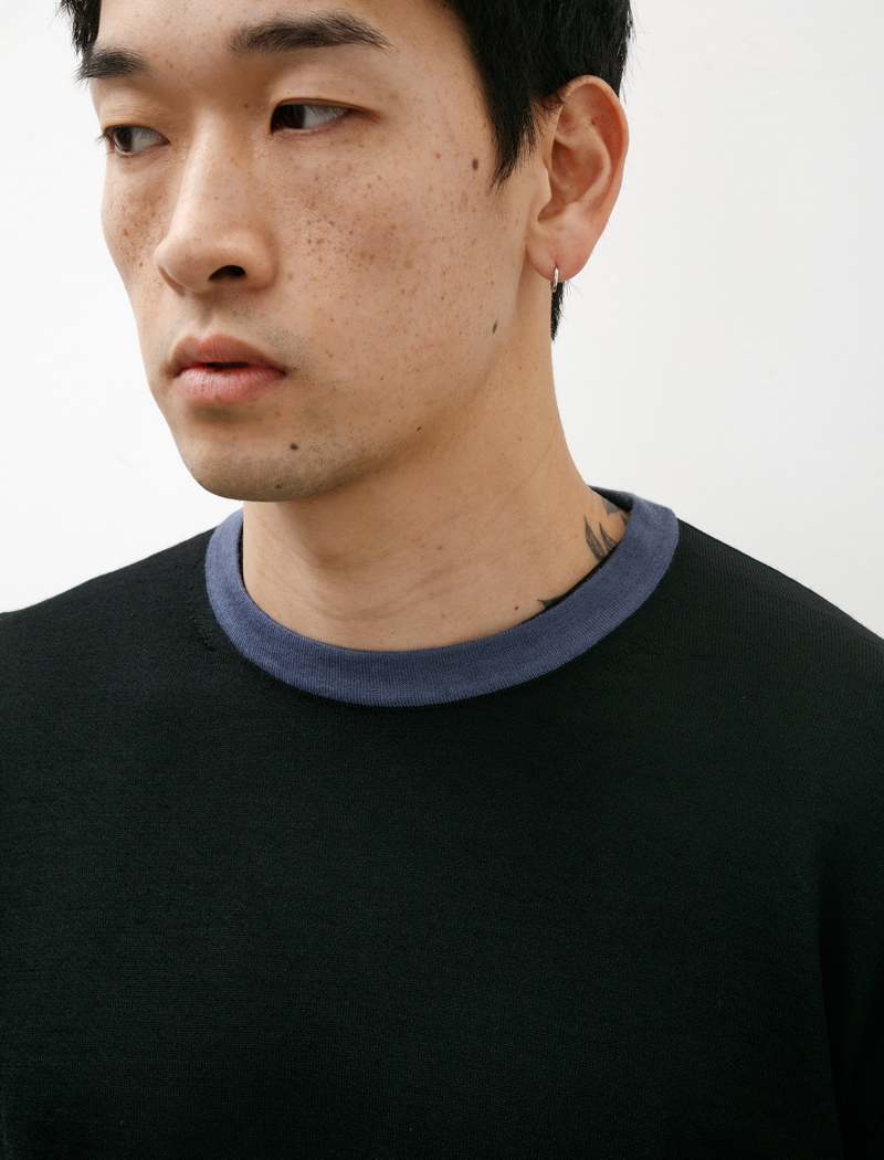 トップス auralee HARD TWIST HIGH GAUGE WOOL SILK AURALEE HARD TWIST HIGE GAUGE WOOL SILK KNIT TEE – Chum!