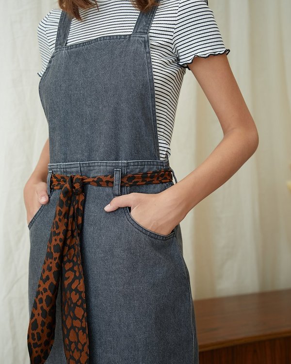 Nanushka Girl Convertible Dungaree Skirt - Off-black | Garmentory