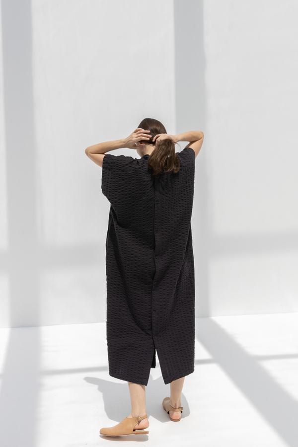 Black Crane Origami Dress - Ink Black Black Crane Origami Dress - Ink Black