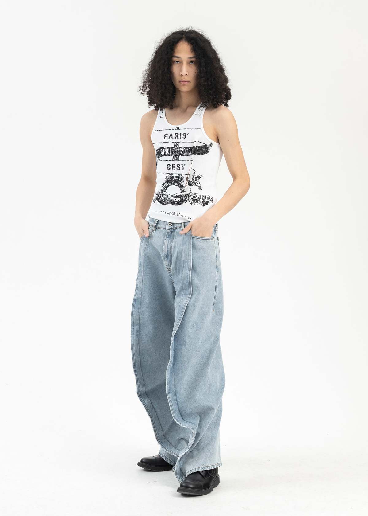 Y/project Evergreen Banana Jeans - Ice Blue | Garmentory