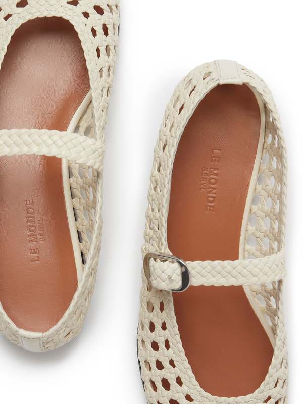 Le Monde Beryl Woven Mary Jane - Ecru | Garmentory