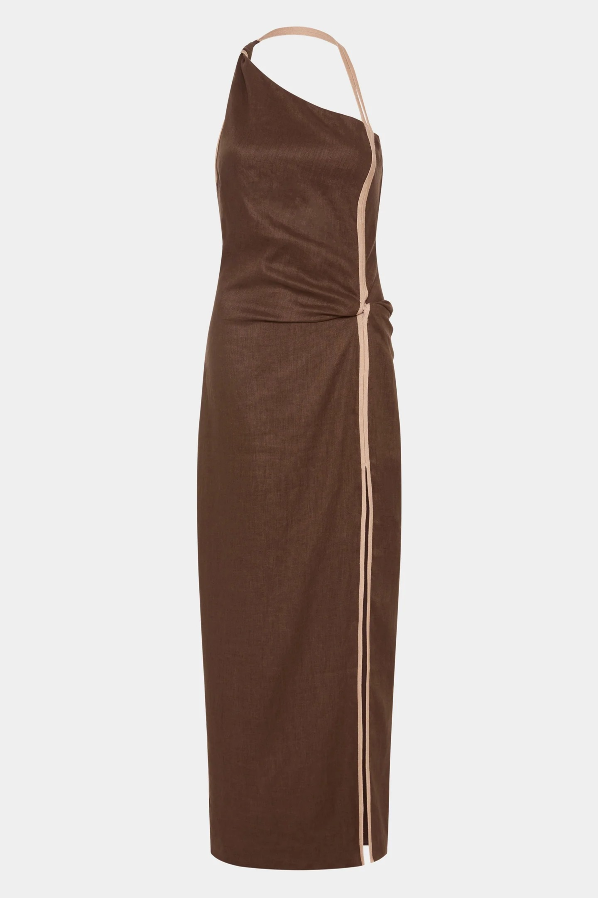 SIR. Affogato Asymmetric Midi Dress - chocolate | Garmentory