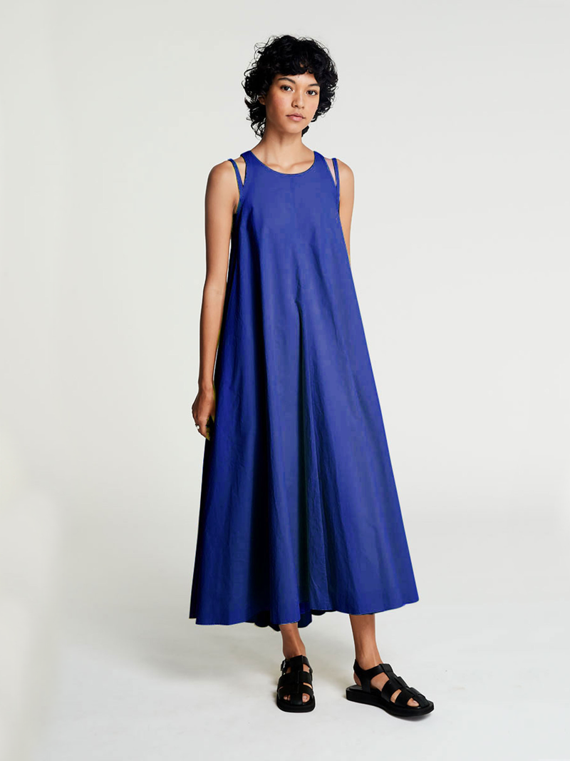 SAYAKA DAVIS NEW YORK Double Strap Dress - Blue | Garmentory