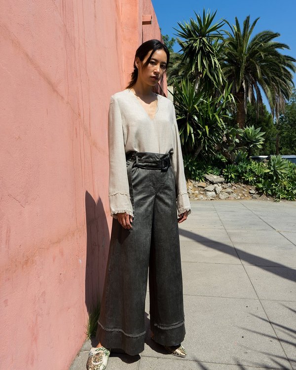 Nanushka Kaizo Wide Leg Pants - Dusty 