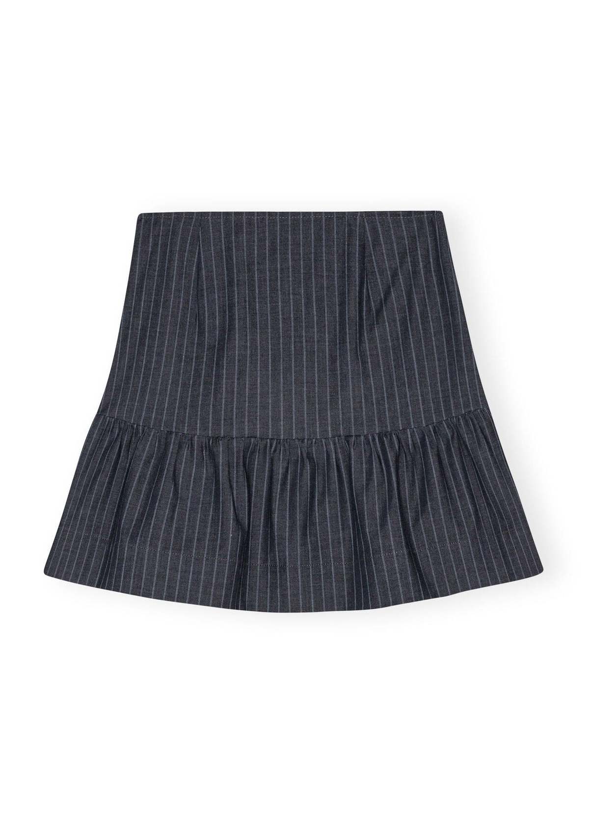 スカート GANNI pinstriped mini skirt Phantom Black Pinstripe Mini Skirt | GANNI US