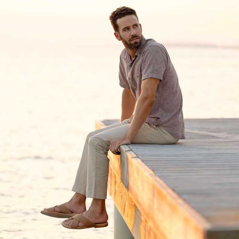 Dante Cross Strap Sandal Tobacco | Garmentory display picture 2