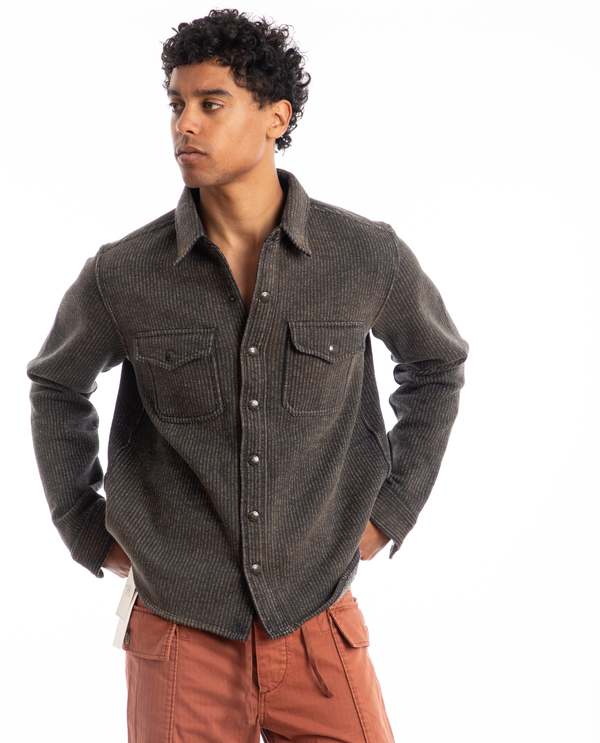 ダブルアールエル】MサイズFleece Jacquard Workshirt RRL